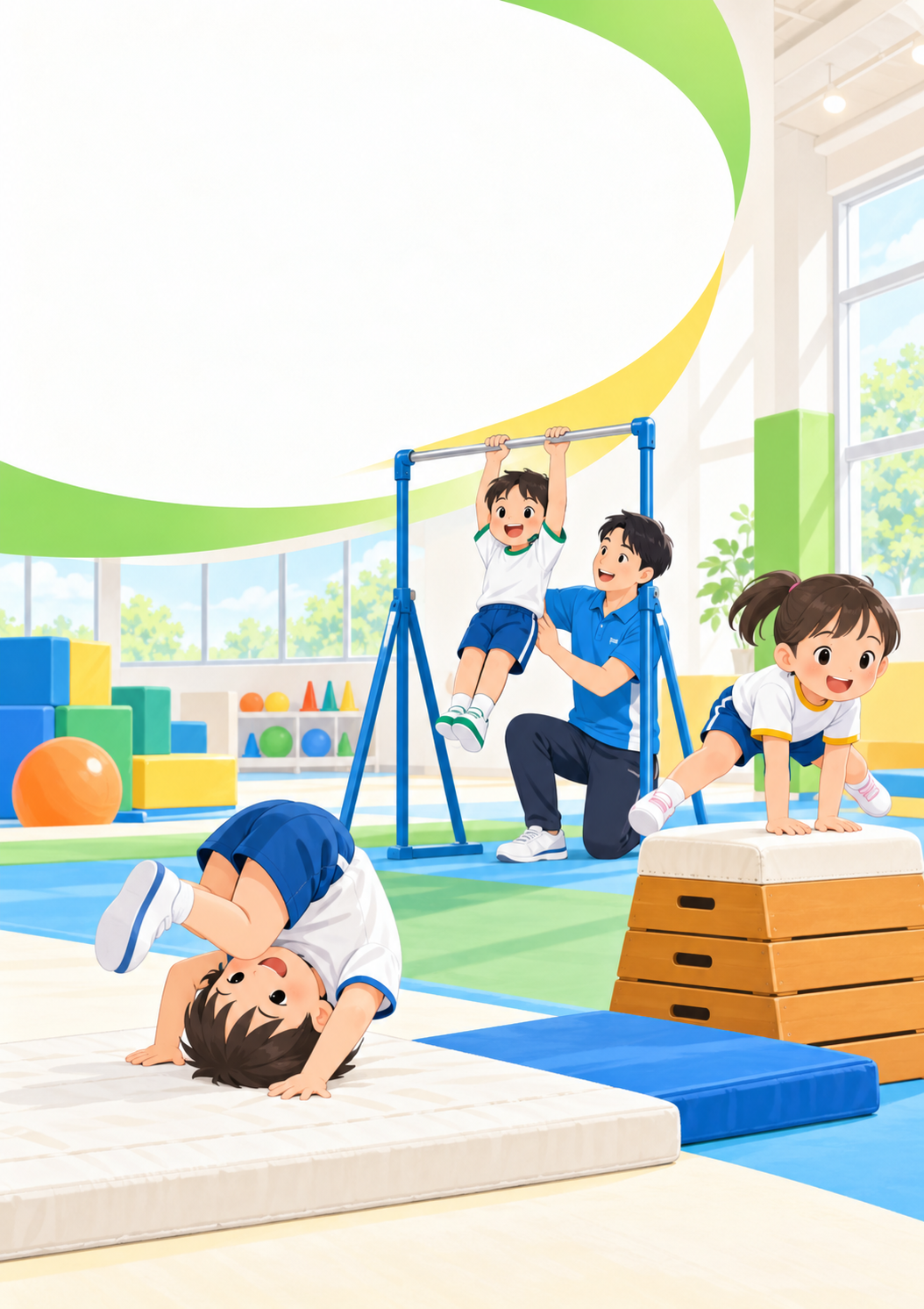体操に取り組む子どもたち